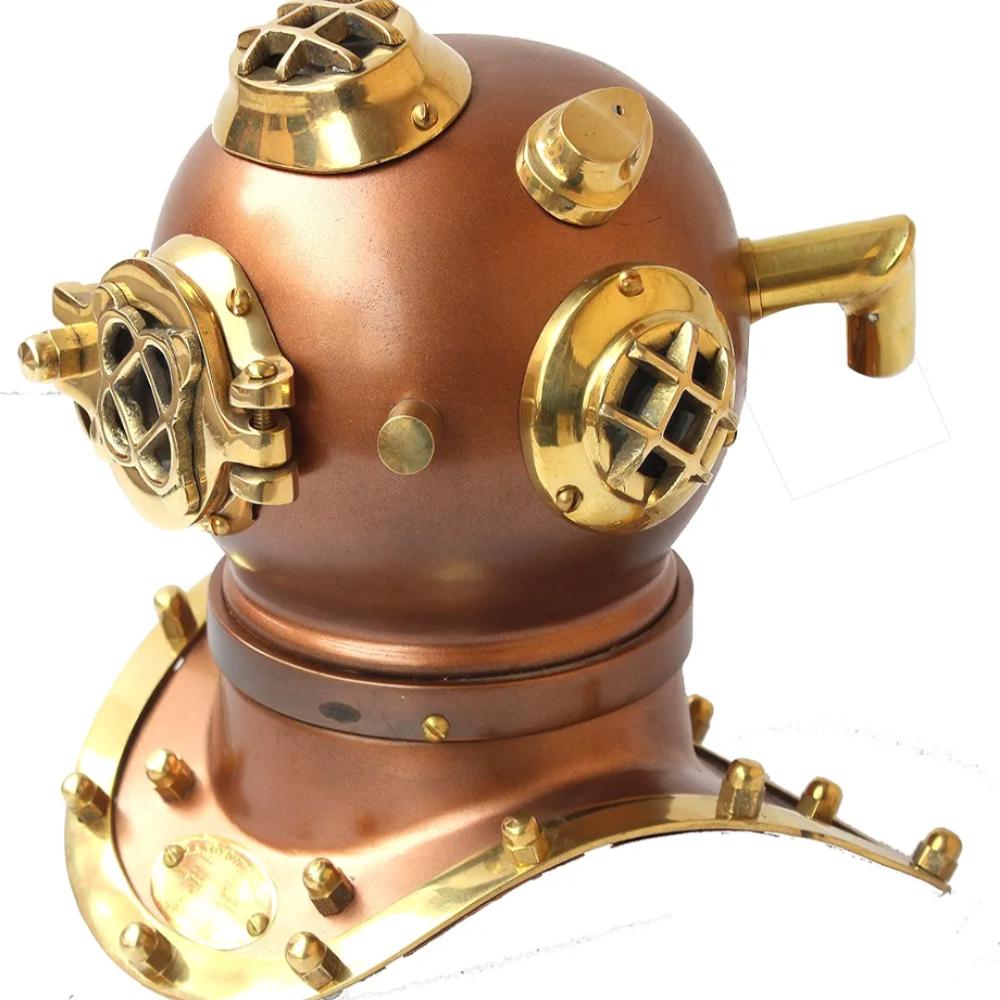 Handgefertigter Taucherhelm im Vintage-Stil für Marinetaucher, Miniatur – US Navy, Kupfer-Finish, 20,32 cm