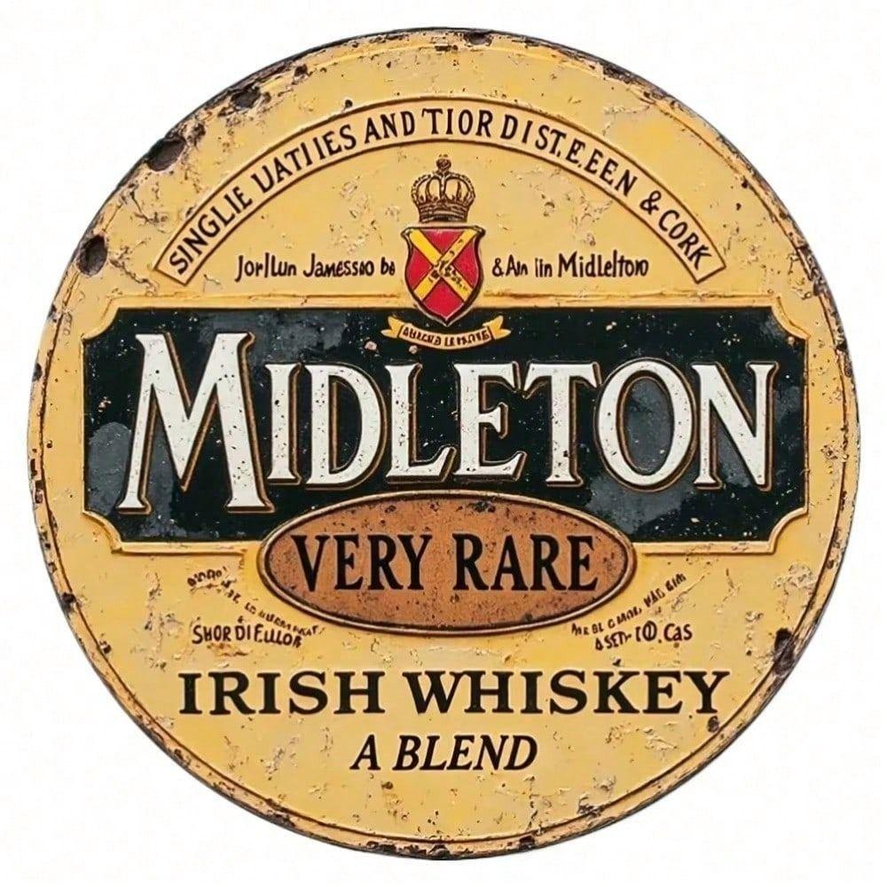 

Vintage Round Tin Sign Metal Poster Wall Decor Glory of Middleton