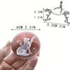 1 sfera di cristallo 3D a forma di gatto incisa al laser con una robusta base in metallo - Portacarte sfera di vetro K9, gatto bianco elegante da 2,3 pollici