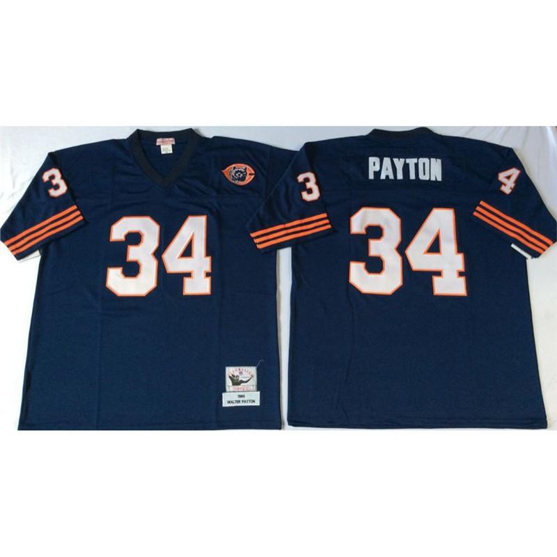 Chicago Bears Retro NFL Football Jersey Men Women Cotton Embroidered Sports Fan Apparel Wear