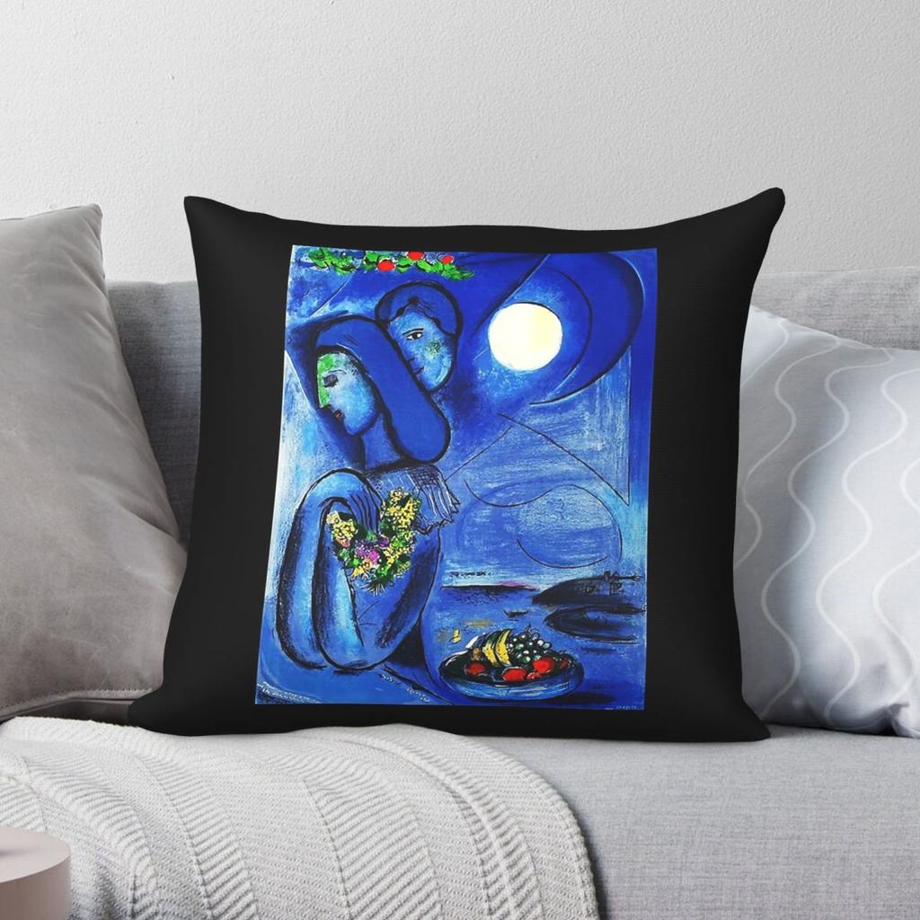Women Who Love Dream By Marc Chagall Square Pillowcase Polyester Linen Velvet Printed Decorative Pillow Case Car Cushion Cover