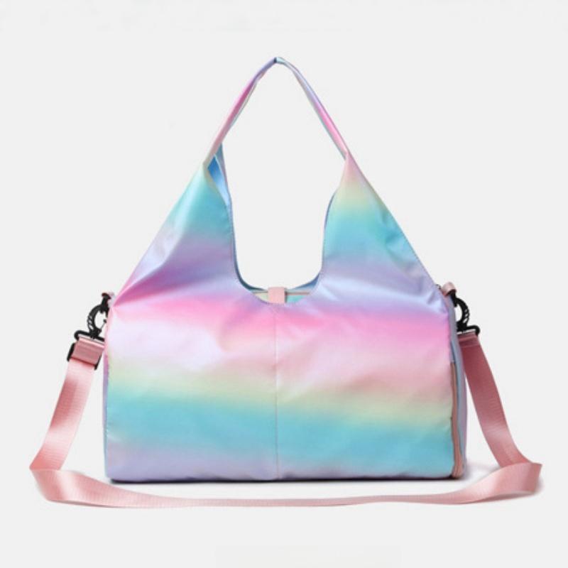 Trendy Bunte Fitness Sport Yoga Tasche Freizeit Einfache Große Kapazität Touring Tasche Tragbare Leichte Reisetasche Kann Eine Schulter/Cross-Body/Handheld