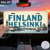 D Flat pc Solely for Decoration Decor Outdoor Signs And Wall Decor Finland Helsinki Cityscape Retro Home Decor Solely fo