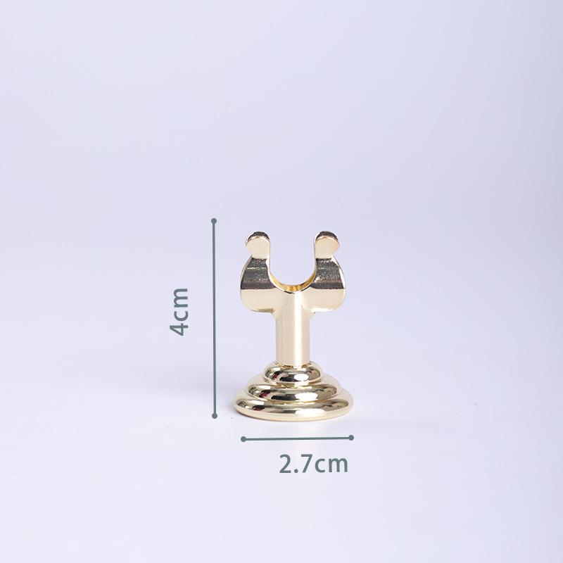 U Shape Name Card Display Stand Stainless Steel Picture Clips Name Card Holder  Table Accessories