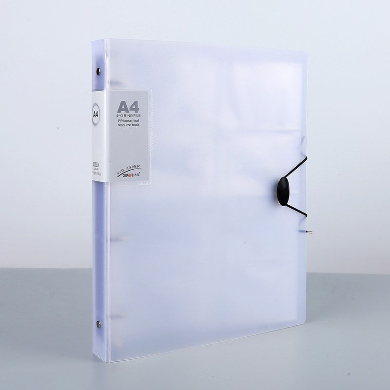 

Bandage Folder 4-Hole HD Info Booklet Multi-Layer A4 Student Test Paper Book Storage Clip Loose-Leaf Punch File Binder Transparent White [Single Shell]