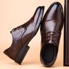 Fashion Spring Autumn New Designer Men's Dress Shoes Solid Color Fashion Casual Cow Leather Wedding Shoes Male Lace Up Loafers Male