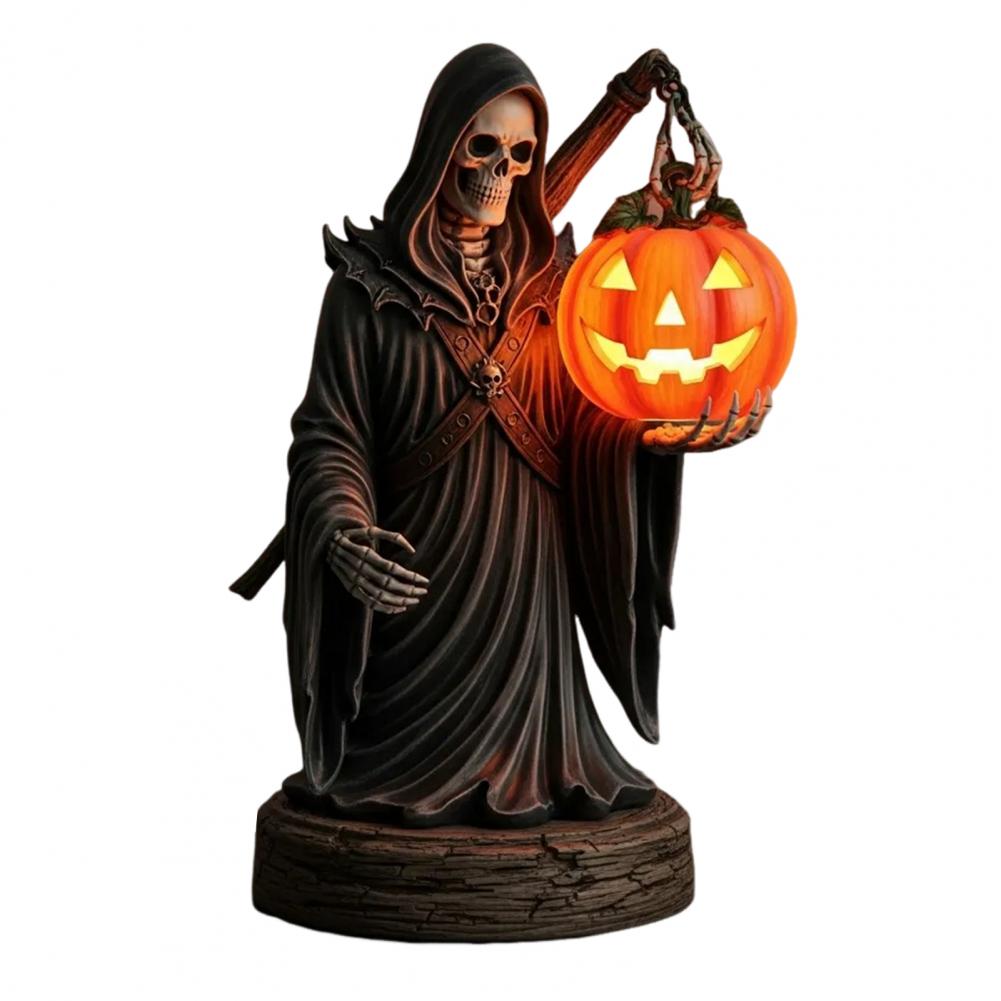 Halloween Pumpkin Decor Pumpkin Light Decoration Halloween Pumpkin Lantern Set with Skeleton Ghost Witch Themed for Home
