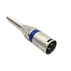 In-Stock Blue Ring Spring Lock 3-Core XLR Connector, Male & Female Heads for KTV Microphones