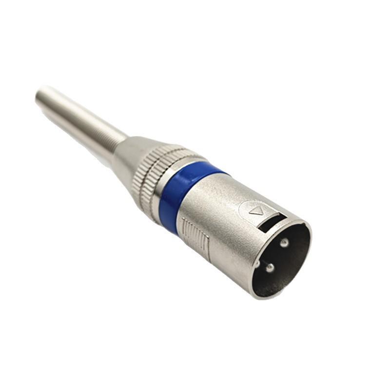 In-Stock Blue Ring Spring Lock 3-Core XLR Connector, Male & Female Heads for KTV Microphones