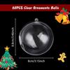 50 PCS Clear Ornament Balls Clear Plastic Ornaments for Craft Fillable Ornaments Balls 80mm(3.15'') Christmas Ornaments Ball DIY Plastic Ball for
