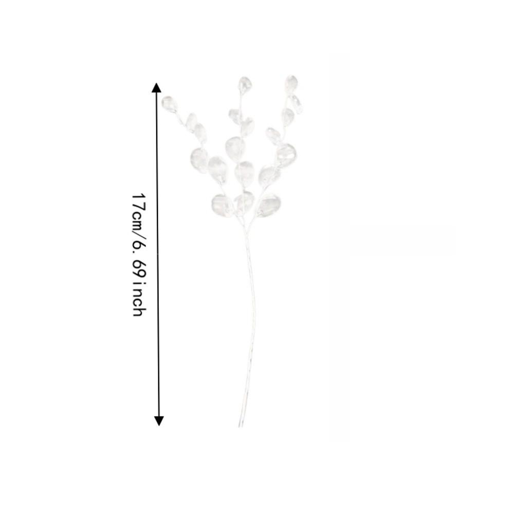 50pcs Acrylic Bead Drop Crystal Bud Branches Beaded String Floral Picks  Home Decoration