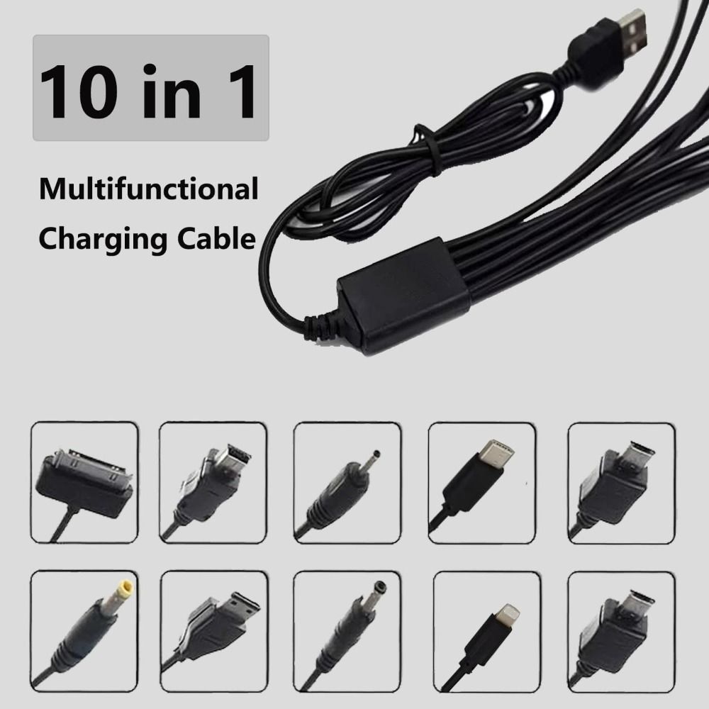 Multiple Interface 10 in 1 Multi Charging Cable 10 in 1 Multiple Charging Cord Camping Lamp