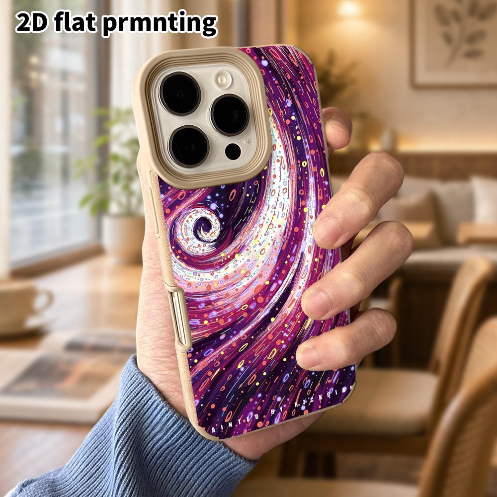 Phone Case: Lambskin 2D Flat Samsung Galaxy A34 A35 M05 M06 S20 S22 S21 FE Plus 5G Protective Case, Colorful Nebula, Christmas and Halloween Gift