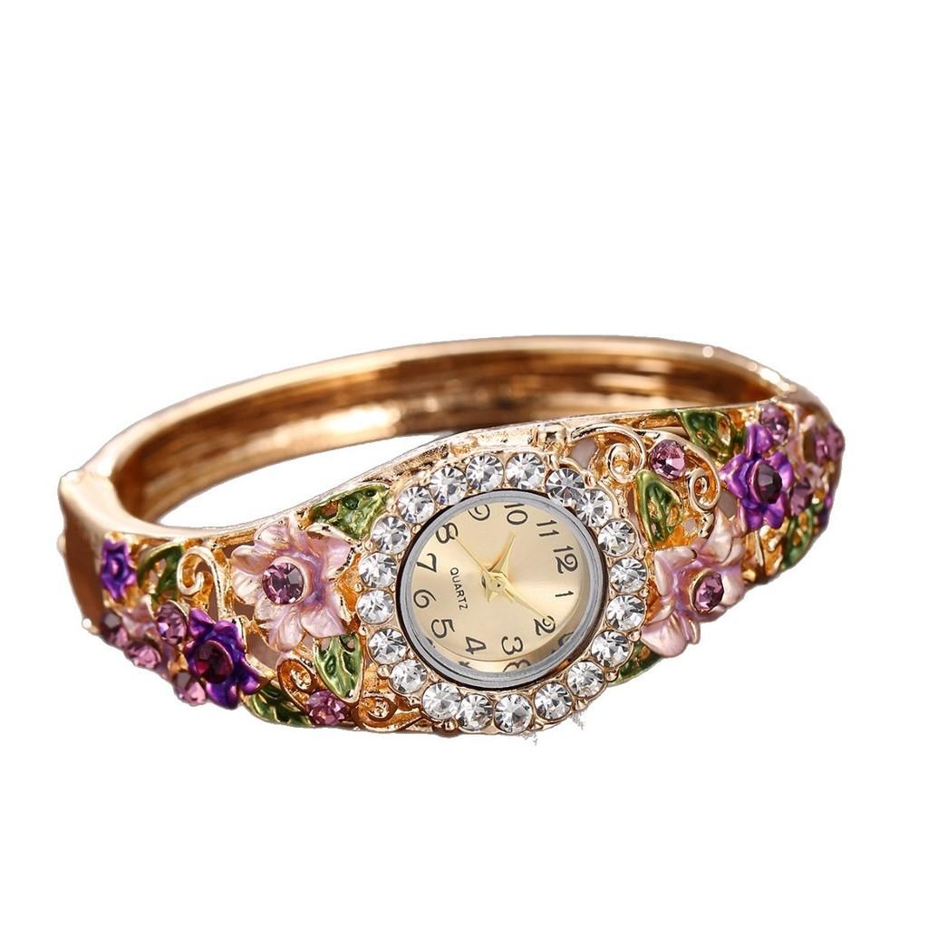 Elegante Orologio al Quarzo da Donna in Stile Coreano con Lunetta in Diamanti e Cinturino in Lega per Uso Fashion