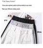 Petite High Waist Wide Leg Pants for Women - Spring/Autumn 145-150cm, Slimming Black Straight Leg