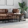 VidaXL Tables basses gigognes 3 pcs chêne fumé bois d'ingénierie 835391