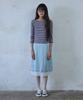 Hocus Pocus Sleeve Ruffle Stripe Tee_Brown
