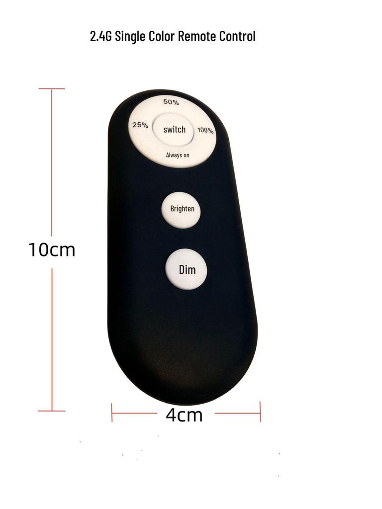Monochrome LED Strip Controller with Wireless Bluetooth Timer and 11-Key Remote Dimmer