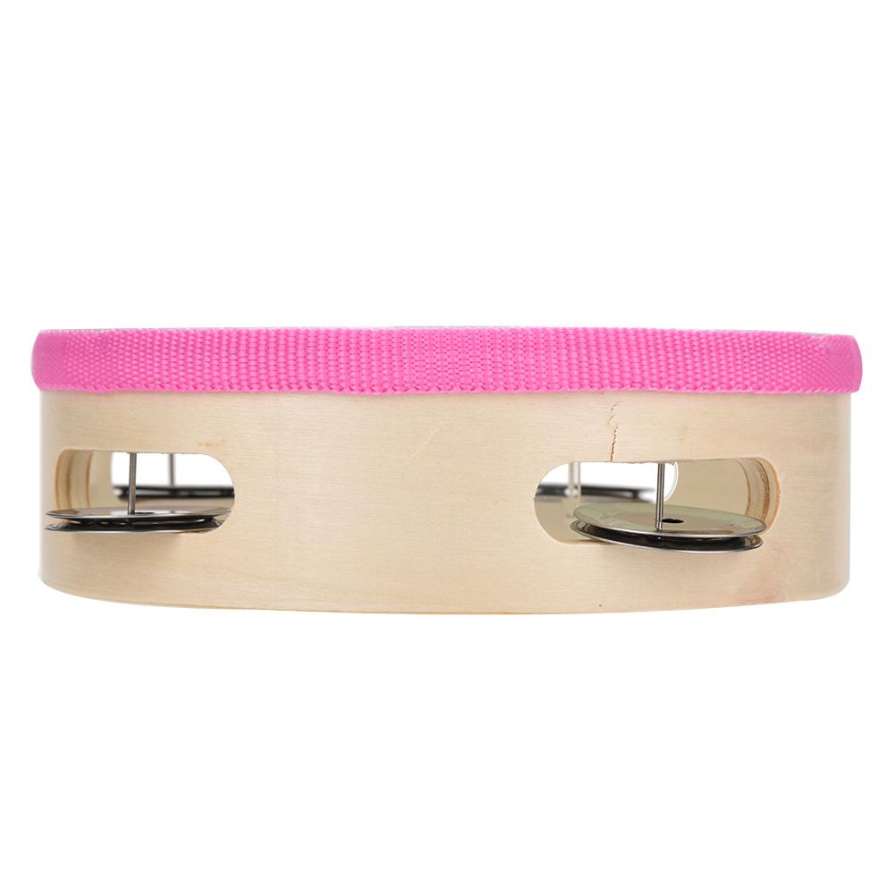 15cm Wooden Handheld Tambourine Hand Drum Bell Musical Percussion Instrument Toy Gift(3#)