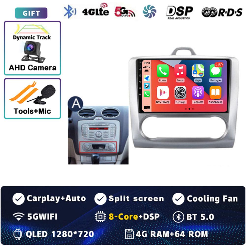 Android 14 Carplay Car Radio for Ford Focus Exi MT AT 2004-2011 Multimedia Video Player Navigation GPS Stereo 2Din DVD Head Unit