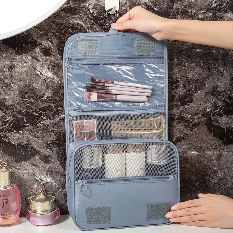 Portable Hook Toilet Storage Bag Multi Functional Travel Waterproof and Wear-resistant Organize Pouchs Multi-layer Storage Large Capacity Makeup Bags