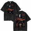 Vintage Washed Lady Gaga The Mayhem Ball Tour T Shirt Fashion Men Women Aesthetic High Quality Acid Wash Cotton