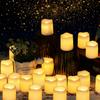 Flameless Votive Candles Flameless Electric Candle Battery Operated LED Tea Lights for Wedding Table Halloween Christmas Decor