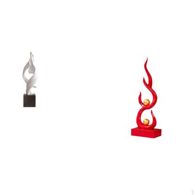 Abstract Art Flame Statue Decorative Resin Figurine Modern Sculpture Ornament for House Office