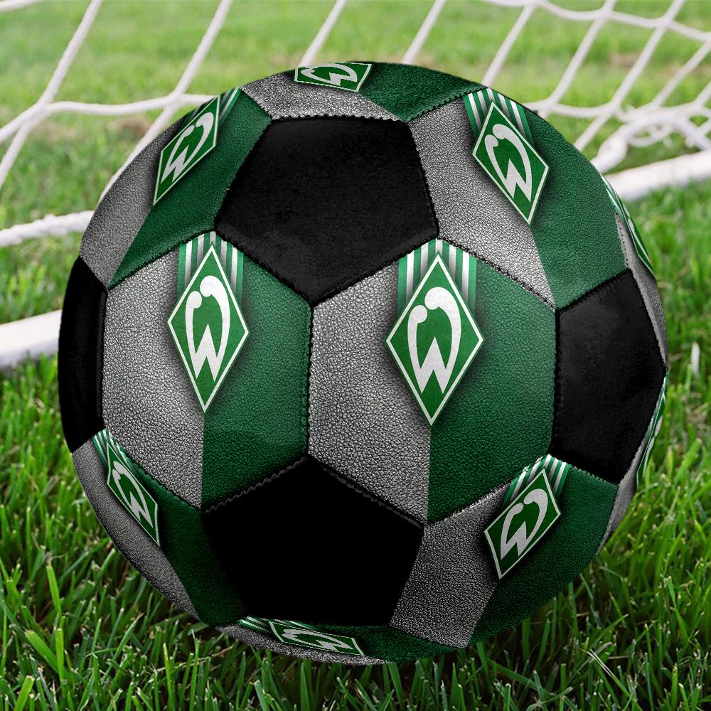 Sportverein Werder Bremen Soccer Ball Colorful All Ages Machine Stitched PVC Competition Ready Durable High-Bounce.SIZE5
