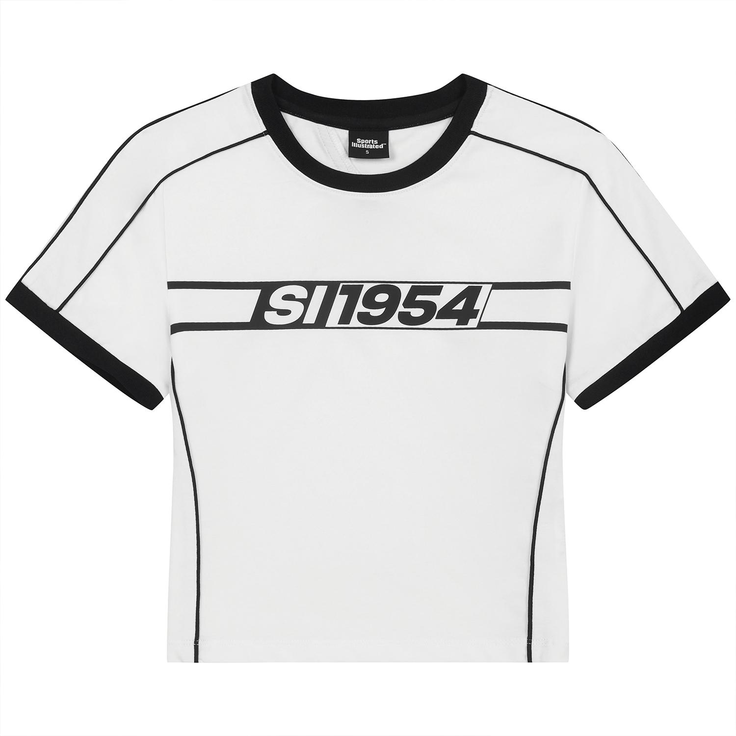 Sports Illustrated 1954 Logo Crop Round T-Shirt (White) L