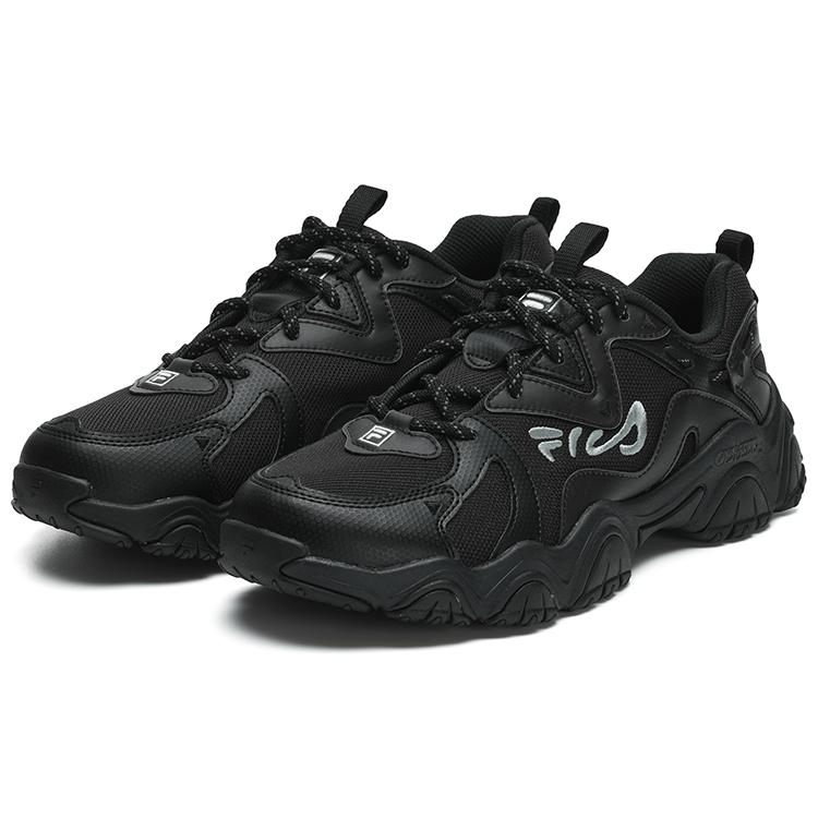 FILA Fluid 4 Cat Paw 4.0 Fabric Low top Casual Shoes Men's Jet Black F12M312101FBK