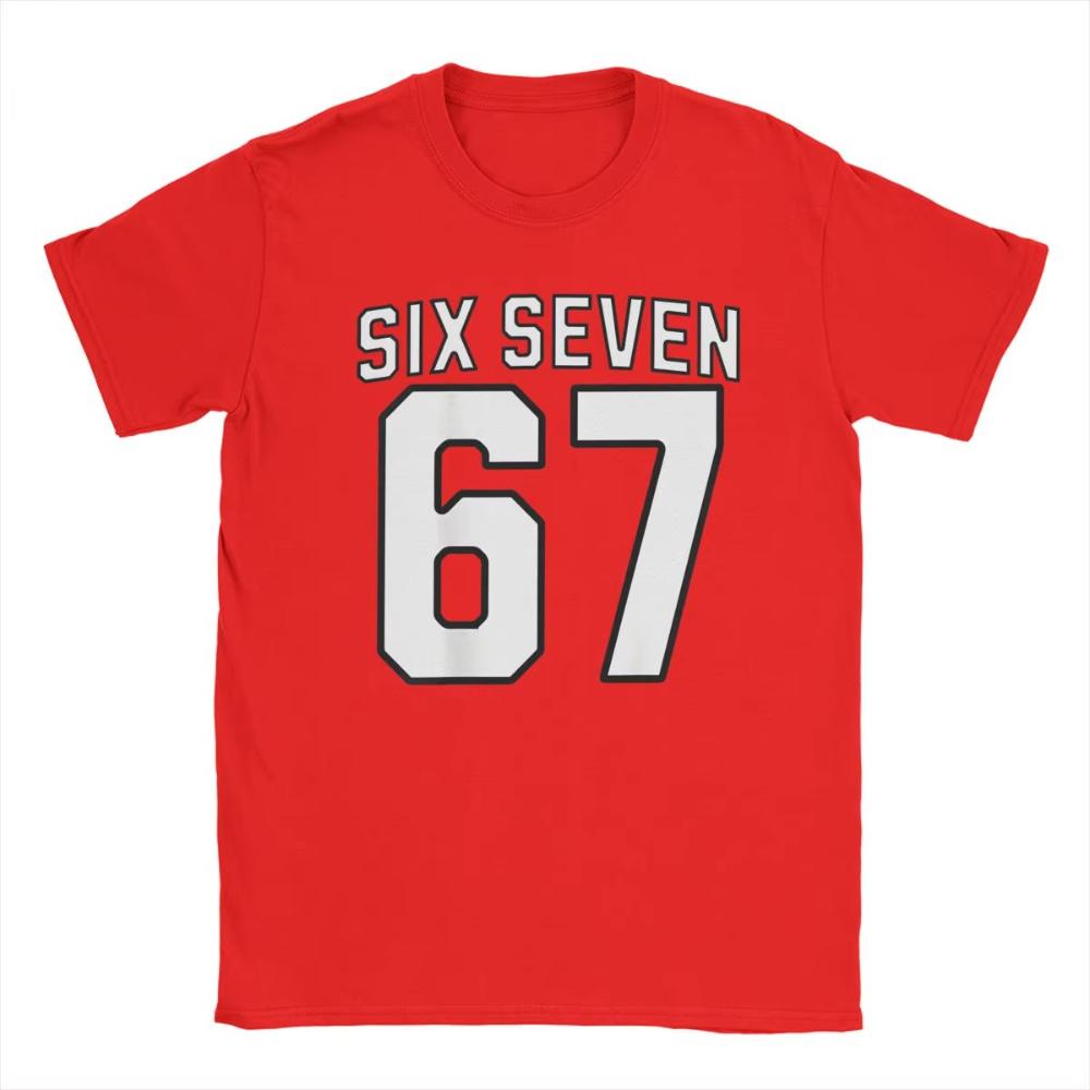 Six Seven Meme 67 Printed TShirt for Unisex Women Fashion Cotton Tees Crew Neck Short Sleeve T Shirt Plus Size Tops