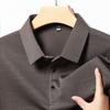 New T-shirt for Men's Fashionable  Long Sleeved Casual Top with Checkered Trendy Collar POIO Shirt Versatile