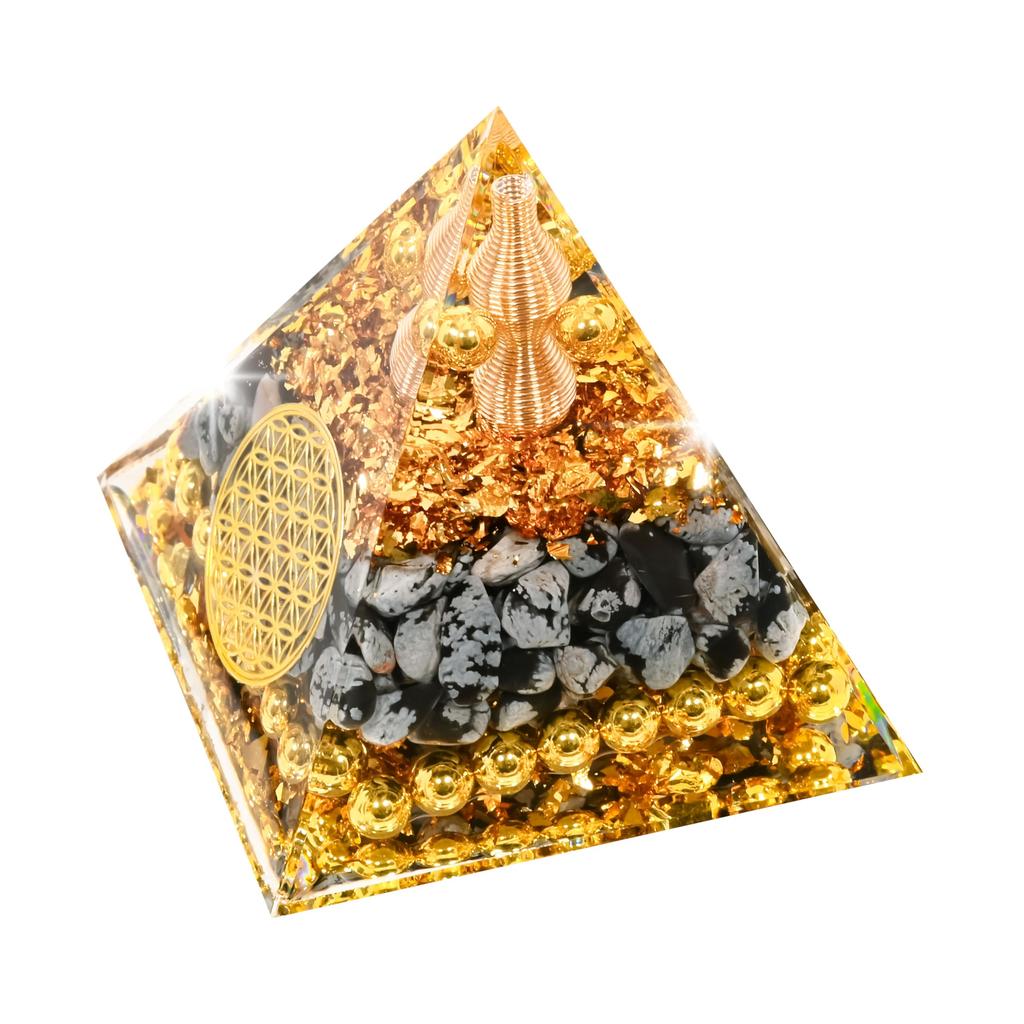 Orgonite Crystal Orgone Pyramid Tower Energy Nature Reiki Healing Chakra 6cm X 6cm (30)