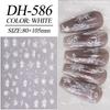 Trending Liquid Pure Desire White Floral Nail Stickers - Hand-Painted Flower Design