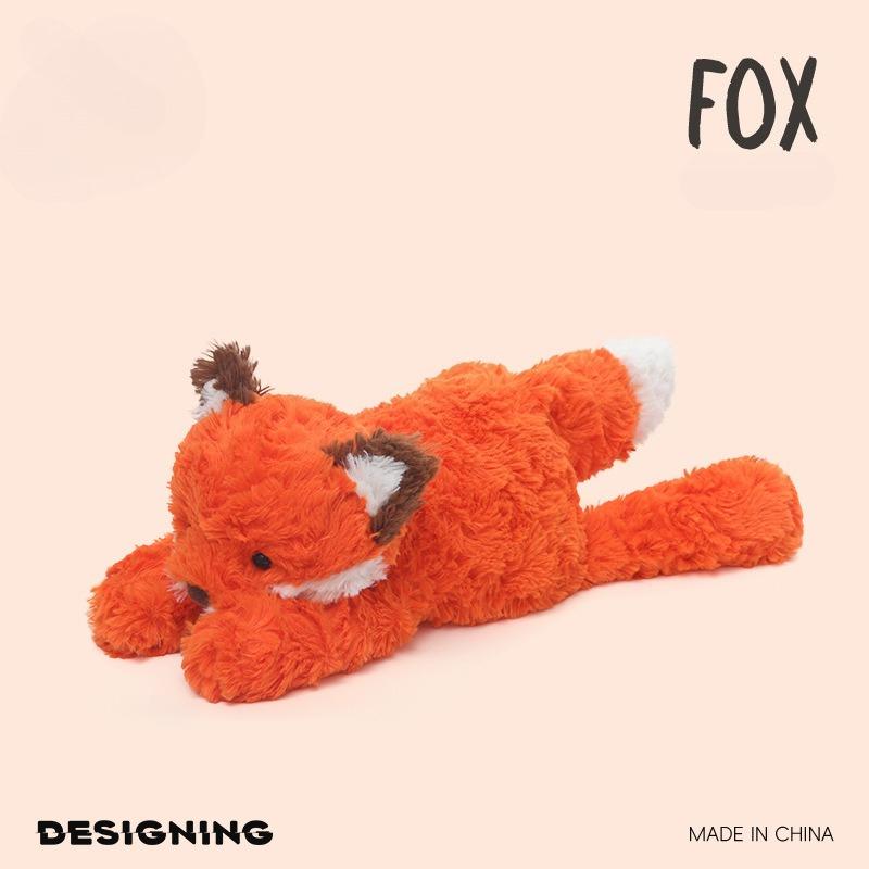 35cm Cuddly Elephant Hippo Fox Plush Toys Ultra Soft Stuffed Animals for Baby Sleeping Companion Room Decor Kids Birthday Gifts