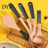 Kitchen Tools Fried Spatula Long Handle Heat Resistant Non-stick Beech Wooden Cooking Rice Soup Spoon for Gadgets