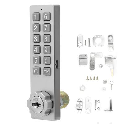 Keypad Cabinet Lock Password Key Unlocking Zinc Alloy Security With Mounting Accessory