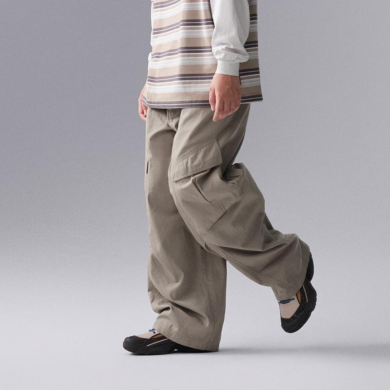 Li Ning CF Casual Solid Color Straight Leg Knitted Sports Pants Men Bottoms AKXU503-4