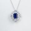 Blue Sapphire Petal Necklace - S925 Sterling Silver, Versatile & Durable High-End Gift for Birthday or Anniversary, Perfect for Best Friend or Wife.