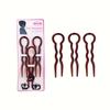 3-piece collection of French hair claws, U-style hair clips, and hair accessories for women