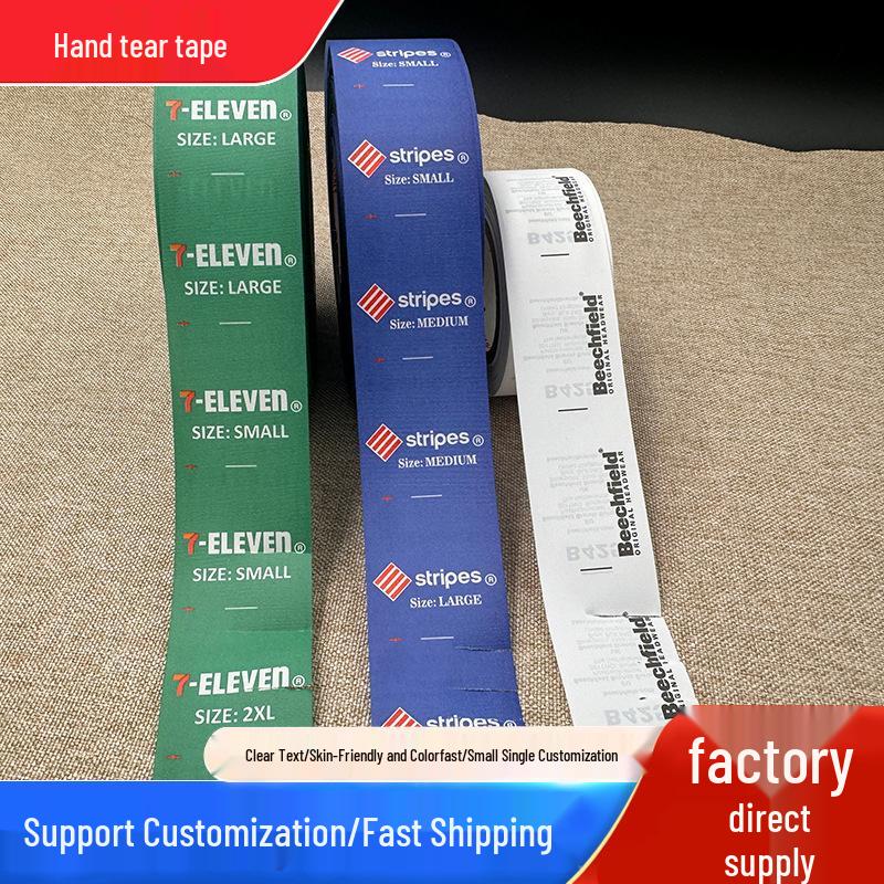 Отрывные Моющиеся Тканые Одежные Бирки на Шею для Домашнего Текстиля и Постельного Белья