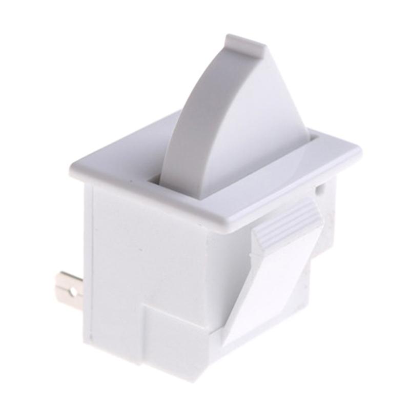 Fridge Parts AC 5A 250V Plastic Switch for Refrigerator Freezer Door Lamp Light White Switch Replacement