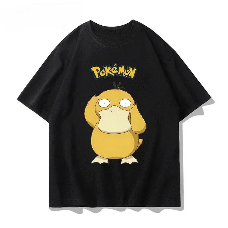 Unisex Cute Pikachu Pokémon T-Shirt Summer Y2K Harajuku Style Loose Casual Short Sleeve Street Wear Top for All Ages
