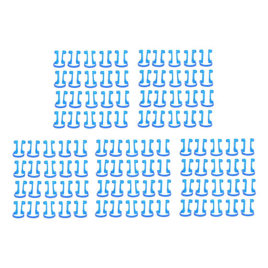 100PCS Cotton Roll Holder Clip Dental Clinic Orthodontic Mouth Supplies Plastic Blue Compact