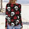Women's Casual Long Sleeve Print Crewneck Top