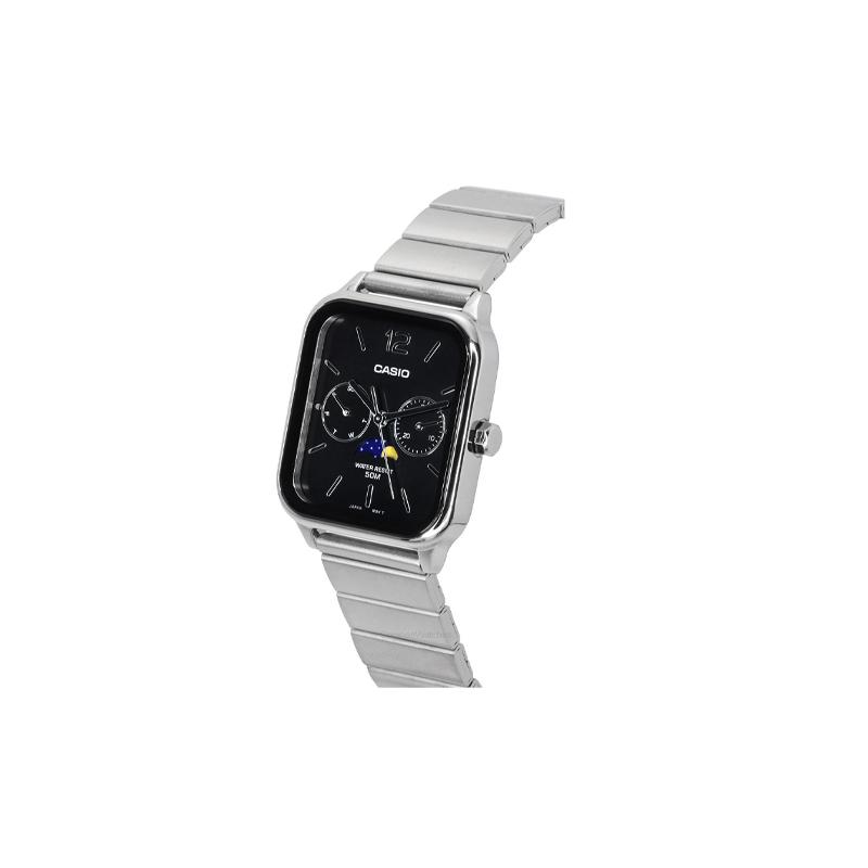 Casio Serie STANDARD movimento al quarzo impermeabile 50M cinturino in acciaio inossidabile orologio giapponese e coreano orologio da uomo quadrante nero MTP-M305D-1AV