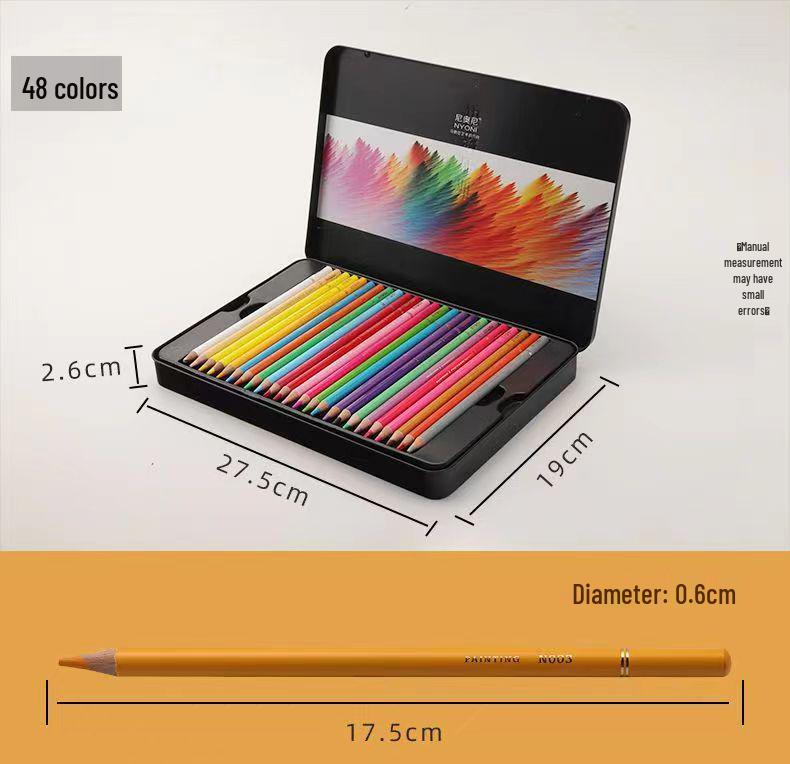 NeoNio Professional Water-Soluble Oil-Based Colored Pencils Set, 100 & 120 Colors in Iron Box for Hand-Painting