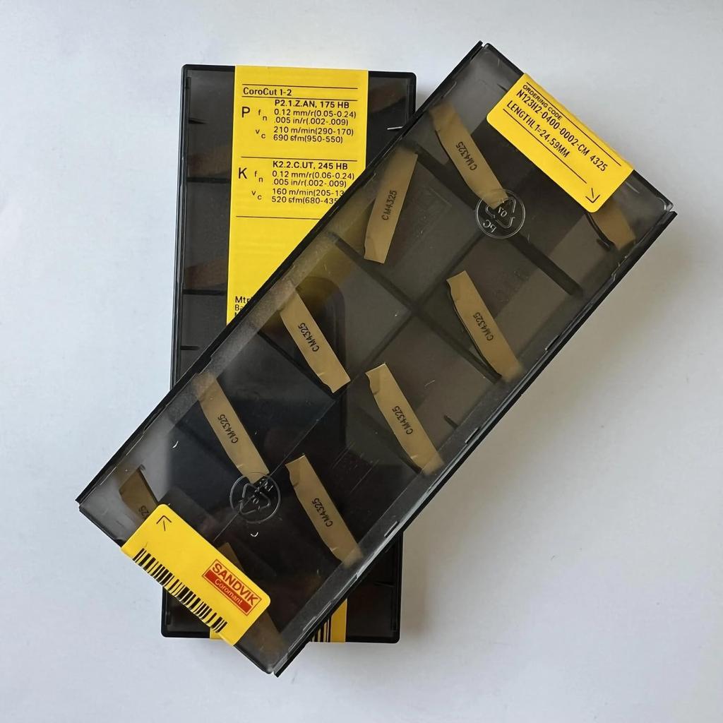 Original Sandvik / N123H2-0400-0002-CM 4325 /CNC CARBIDE Tool Blade 10 Pcs