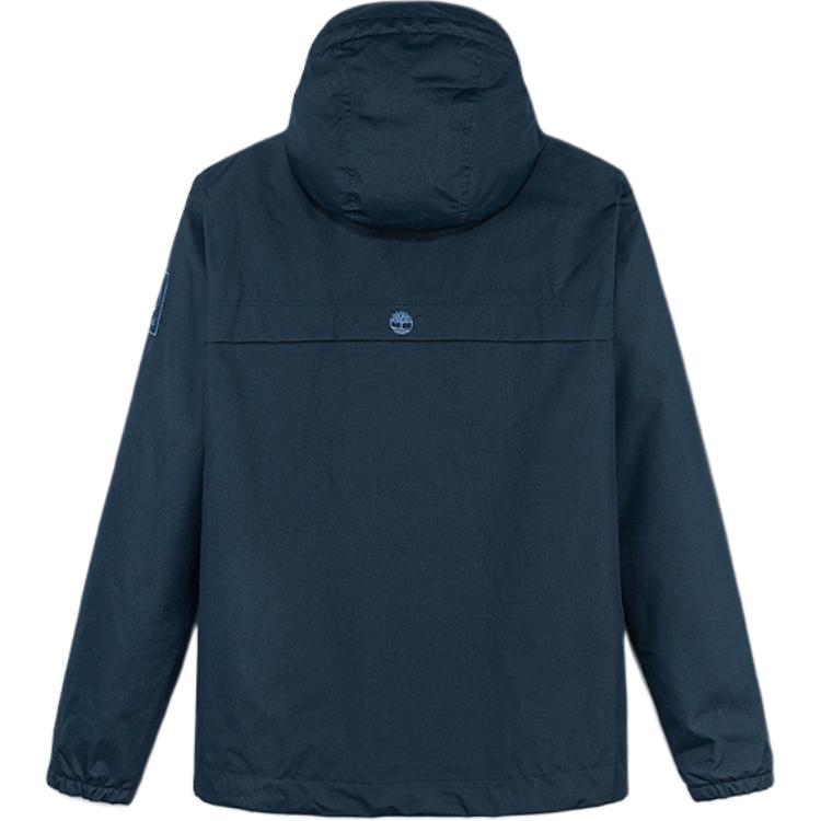 Timberland Af Wr Benton Shell Giacca Tessuta con Cappuccio Sportiva Casual Tinta Unita Uomo Giacca Blu Zaffiro Scuro A695W-433